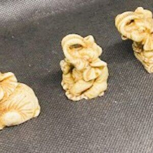 Three Elephant Figurines